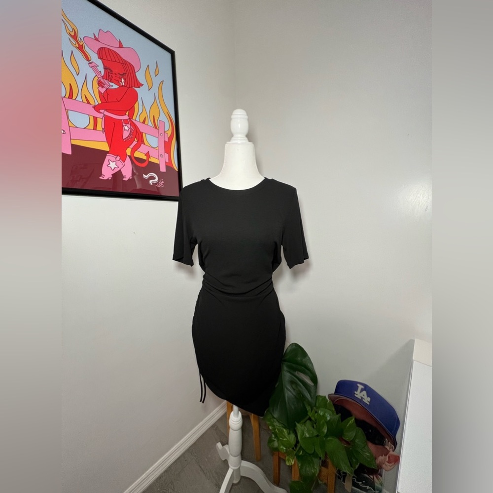 Black Ribbed Dress